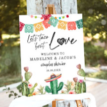 Taco Bout Love Välkomstskylt Fiesta Kaktus Bröllop