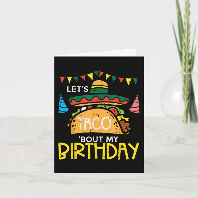 Taco Bout min födelsedag, mexikanskt Party Boy Kort (Framsida)