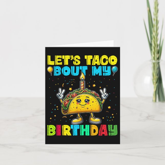 Taco Bout min födelsedag, mexikanskt Party Boy Kort (Framsida)