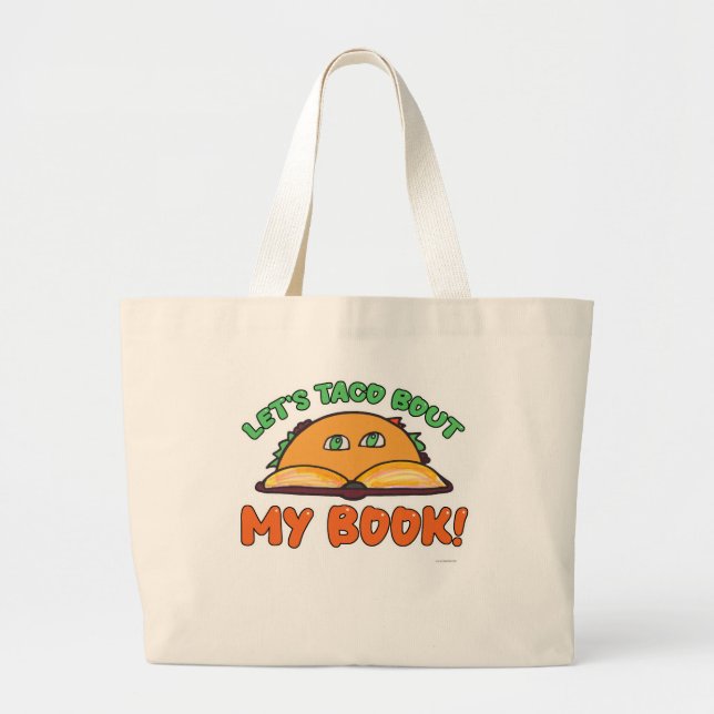Taco Bout My Bok Author Promotion Tecknad Jumbo Tygkasse (Framsidan)