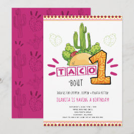 Taco Bout One | Fiestas Rosa vid första födelsedag Inbjudningar