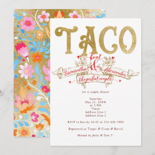 Taco Bout Perfekt par Kärlek Fiesta par Shower Inbjudningar