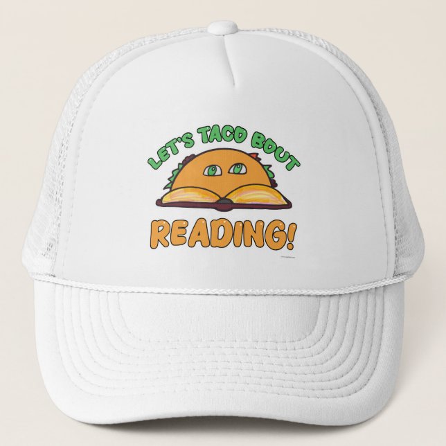 Taco Bout Reading Roligt Tecknad Bok Art Keps (Framsida)