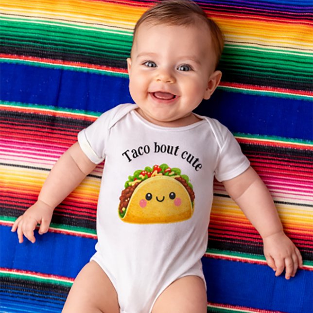 Taco bout söt - tacotema kläder för bebis t shirt (Skapare uppladdad)