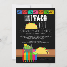 Taco "Bout Surprise Birthday" Inbjudningar