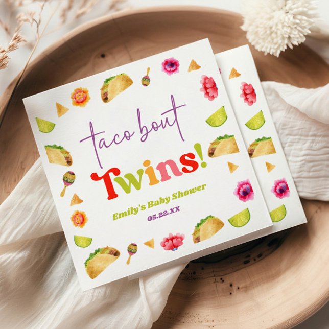Taco Bout-Twillingar! Fiesta Baby Shower Pappersservett (Skapare uppladdad)