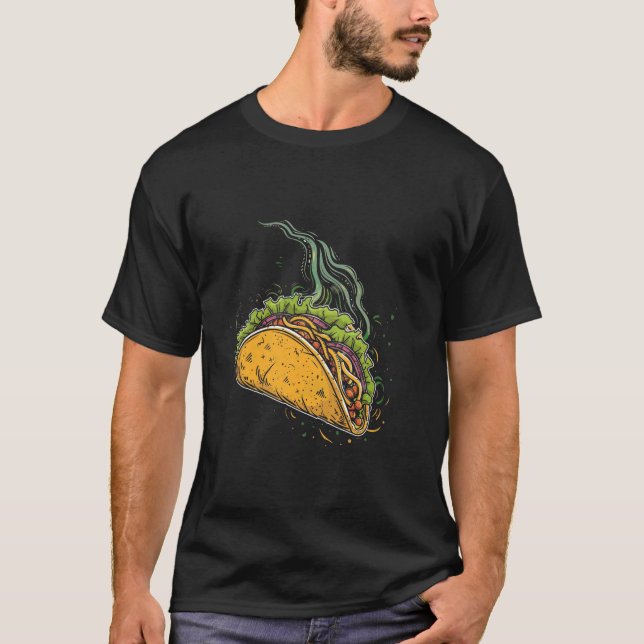 Taco Cartoon Vector T Shirt (Framsida)