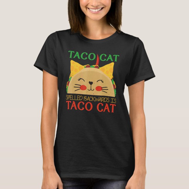 Taco Cat är en mexikansk klo. T Shirt (Framsida)