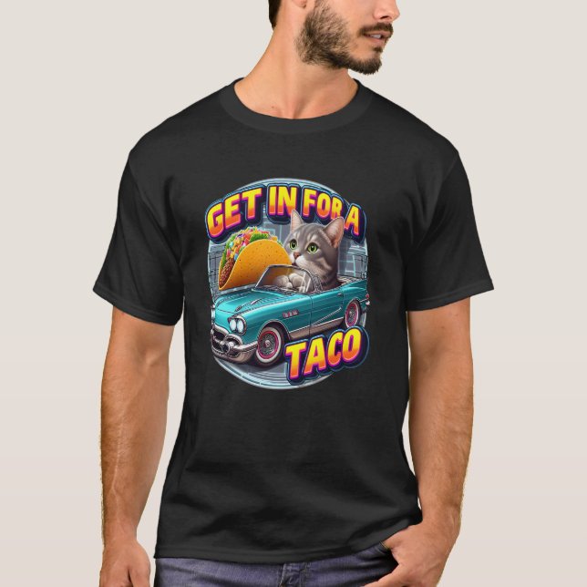 Taco Cat Cruising T Shirt (Framsida)