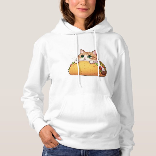 Taco Cat | Cute Kattunge i Taco | Puerfully Tasty T Shirt (Framsida)