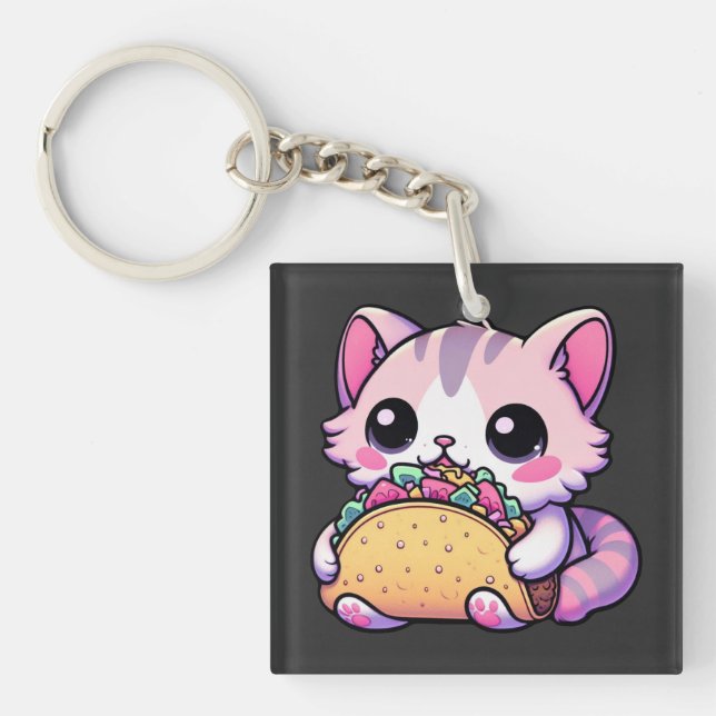 Taco Cat Delight - kawaii, tacos, katter, söt (Framsidan)