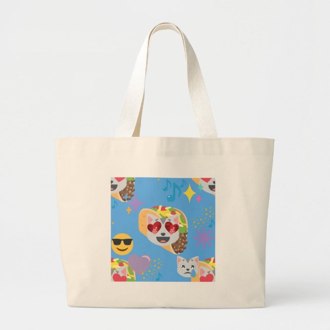 taco cat emoji jumbo tygkasse (Framsidan)
