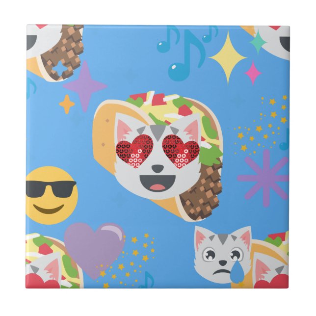 taco cat emoji kakelplatta (Framsidan)