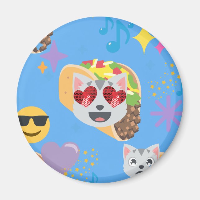 taco cat emoji magnet (Framsidan)