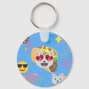 taco cat emoji nyckelring