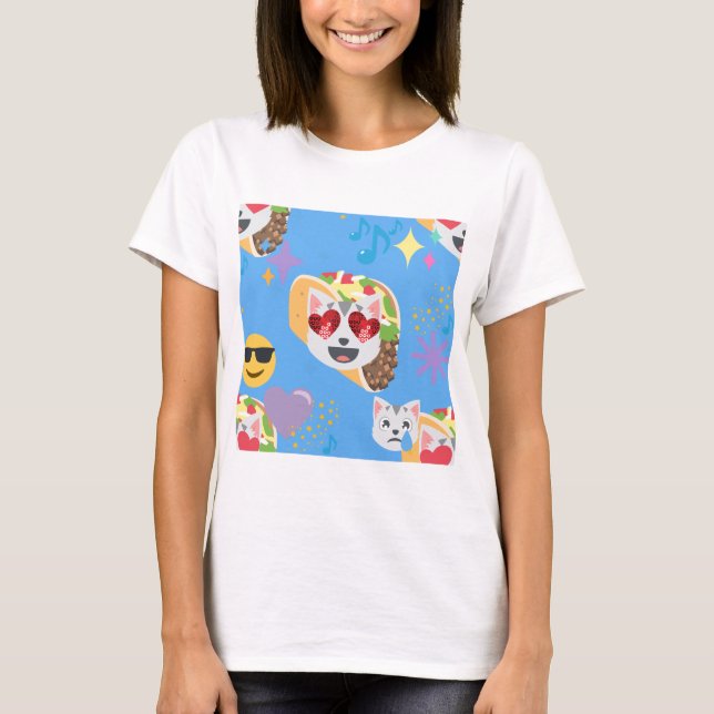 taco cat emoji t shirt (Framsida)
