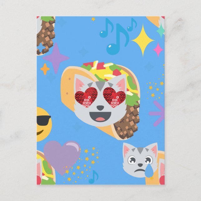 taco cat emoji vykort (Framsida)