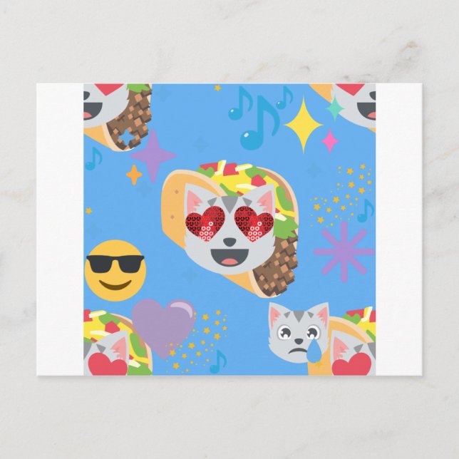 taco cat emoji vykort (Framsida)
