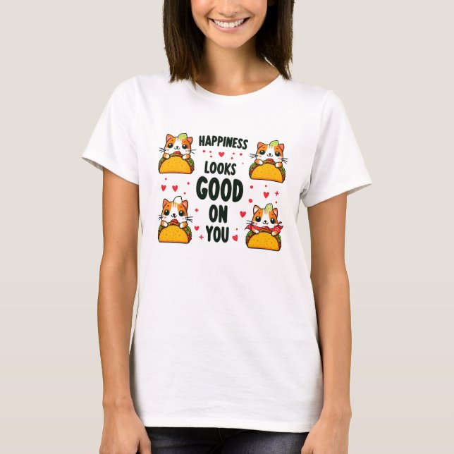 Taco Cat: Ett Kattdjur för kultur T Shirt (Framsida)
