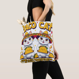 Taco Cat Fiesta Kawaii Söt Cinco de Mayo Chibi Tygkasse
