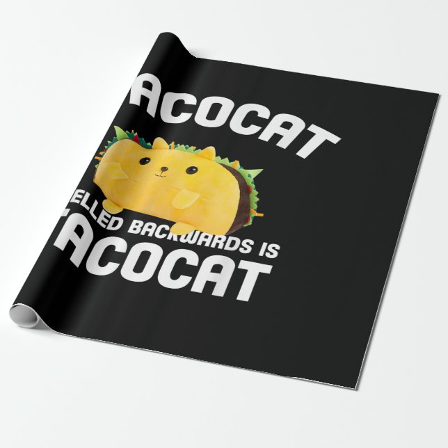 Taco Cat har stavats bakåt och är Taco Cat Presentpapper (Utrullad)