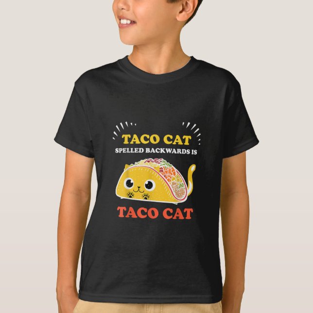 Taco Cat har stavats bakåt och är Taco Cat T Shirt (Framsida)