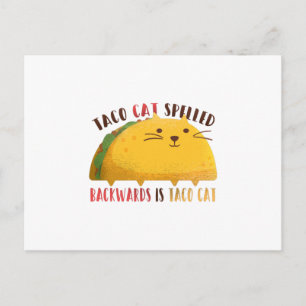 Taco Cat har stavats bakåt och är Taco Cat Vykort