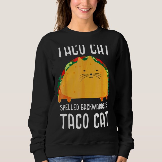 Taco Cat har stavats bakåt T Shirt (Framsida)