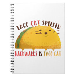Taco Cat Palindrome Anteckningsbok