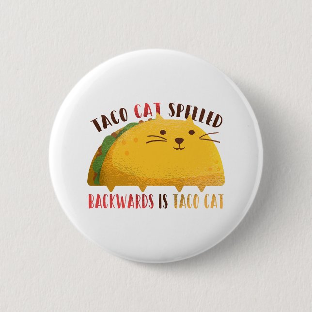 Taco Cat Palindrome Knapp (Framsida)