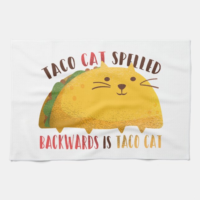 Taco Cat Palindrome Kökshandduk (Horisontell)