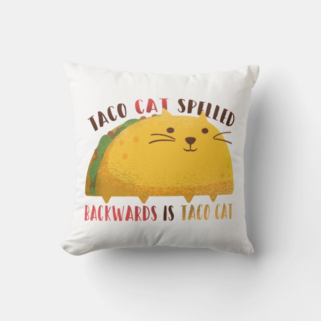 Taco Cat Palindrome Kudde (Framsida)