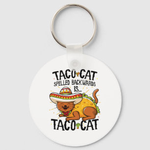 Taco Cat Spved Byckwards är Taco Cat Shirt Funny Nyckelring