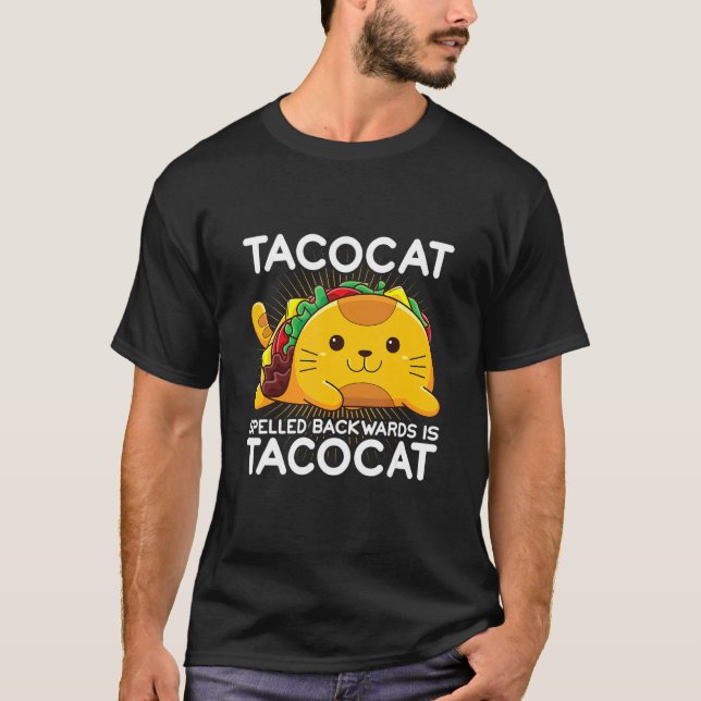 Taco Cat Stavade Baklänges Stolta Katter Mamma Tac T Shirt (Framsida)