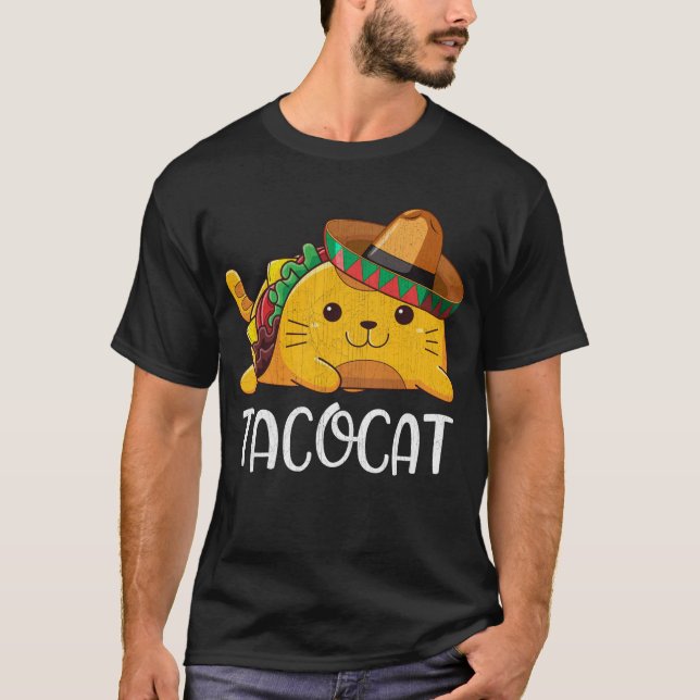 Taco Cat Tacocat Funny Mexican Cinco De Mayo T Shirt (Framsida)