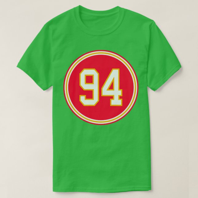 Taco Charlton Number 94 Jersey Kansas City Chiefs T Shirt (Design framsida)