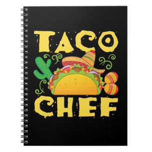 Taco Chef Mexikansk Mat Kokare Anteckningsbok