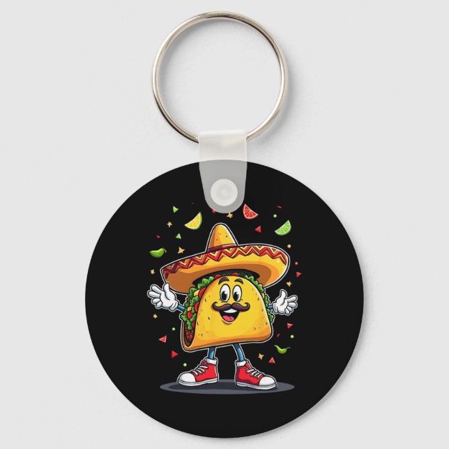 Taco Cinco De Mayo firande Rolig _1  Nyckelring (Framsida)
