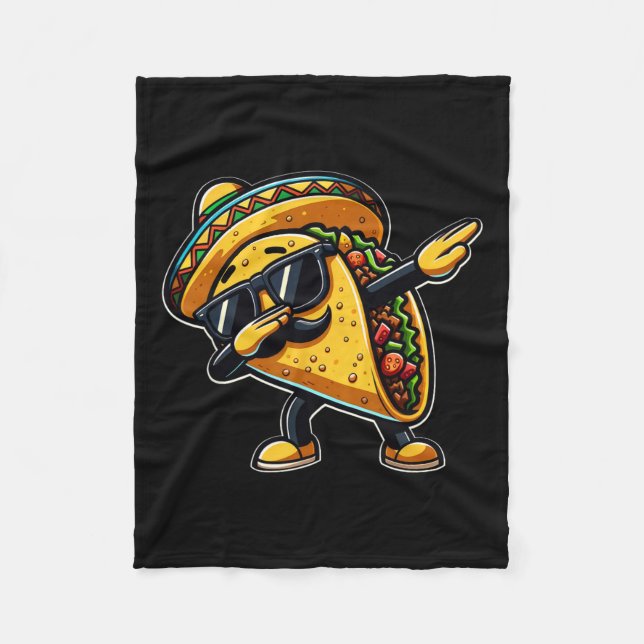 Taco Cinco De Mayo Funny Mexikanska Fars dag Fleecefilt (Framsidan)