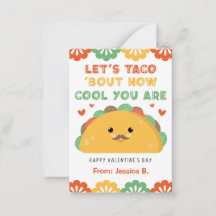 Taco Classroom Valentines Day Card-för barn