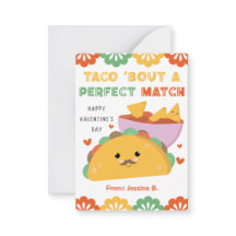 Taco Classroom Valentines Day Card-för barn