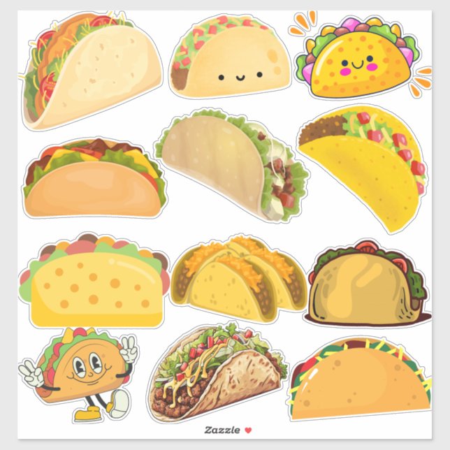 Taco Collage Klistermärken (Ark)