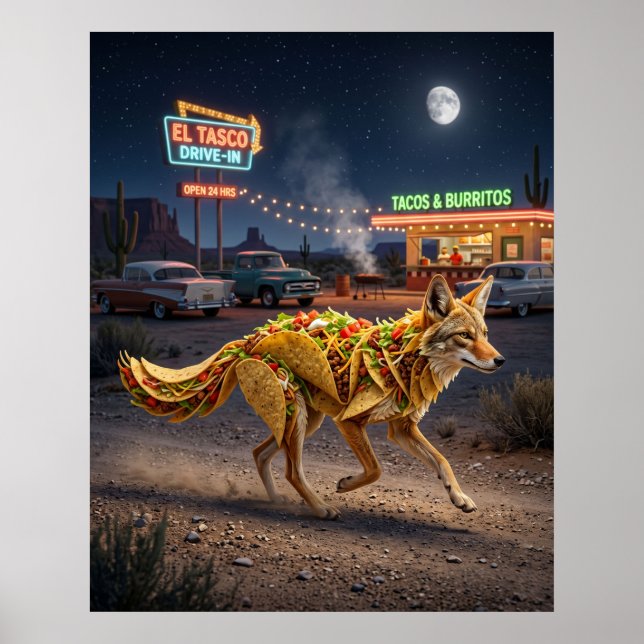 Taco Coyote Drive In Poster (Framsidan)