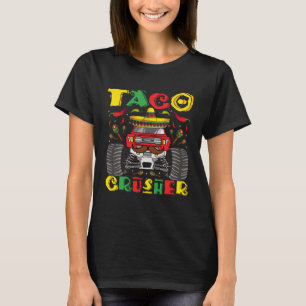 Taco Crusher Monster Lastbil Småbarn Boys Cinco De T Shirt