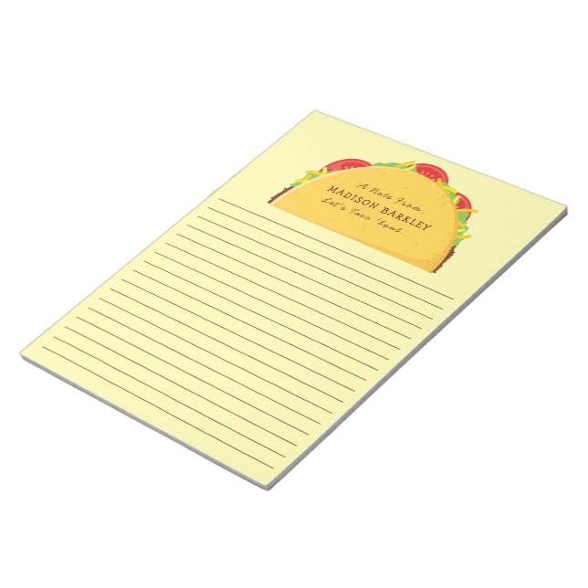 Taco Cute Kids Personal Stationary Anteckningsbloc Anteckningsblock (Vinklad)
