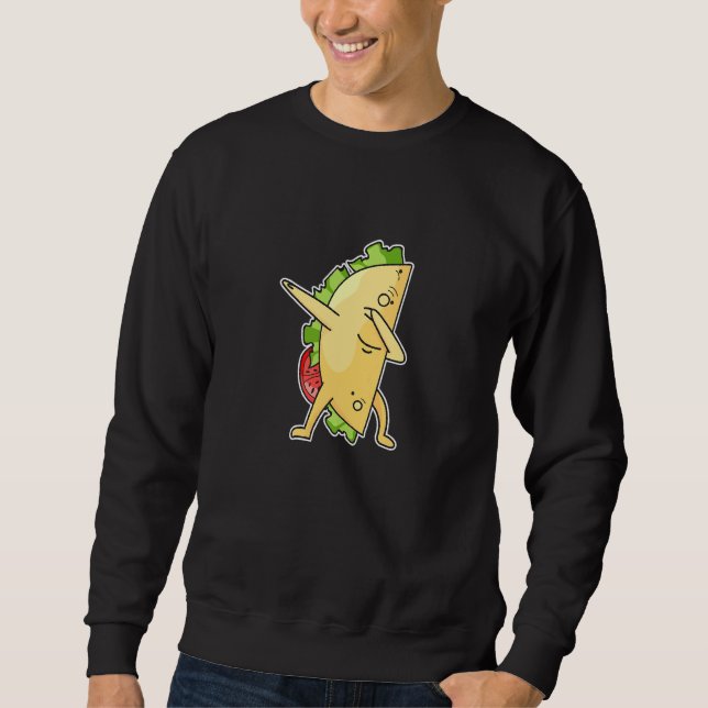 Taco-design för ett mexikanskt livsmedel lång ärmad tröja (Framsida)