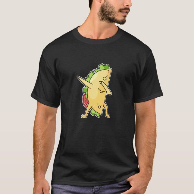 Taco-design för ett mexikanskt livsmedel t shirt (Framsida)