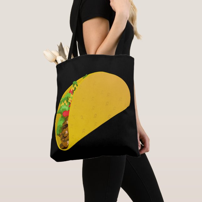TACO DESIGNER TOTE BAG PURS TYGKASSE (Närbild)