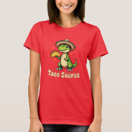 Taco Dinosaur Design T Shirt