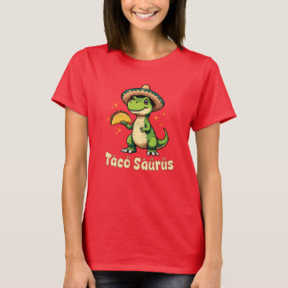 Taco Dinosaur Design T Shirt